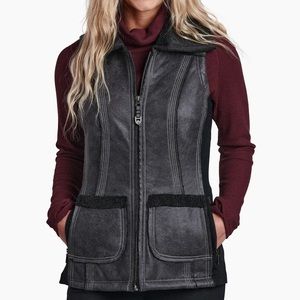 Kuhl Vest Dani Sherpa Vest Womens XS Black Grey